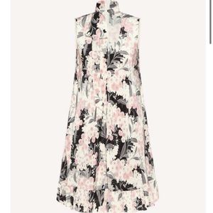 Red Valentino lunar daisies silk dress, size IT 38
